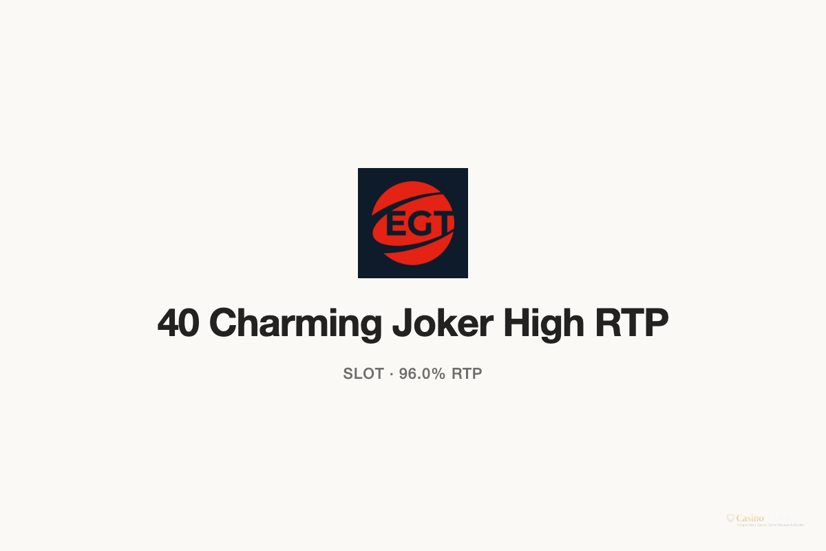 40 Charming Joker High RTP slot technical specifications by egt