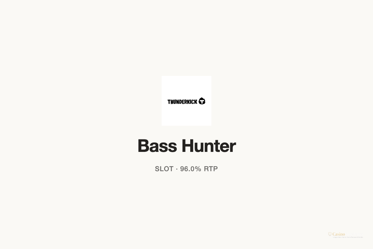 Bass Hunter slot technical specifications by thunderkick