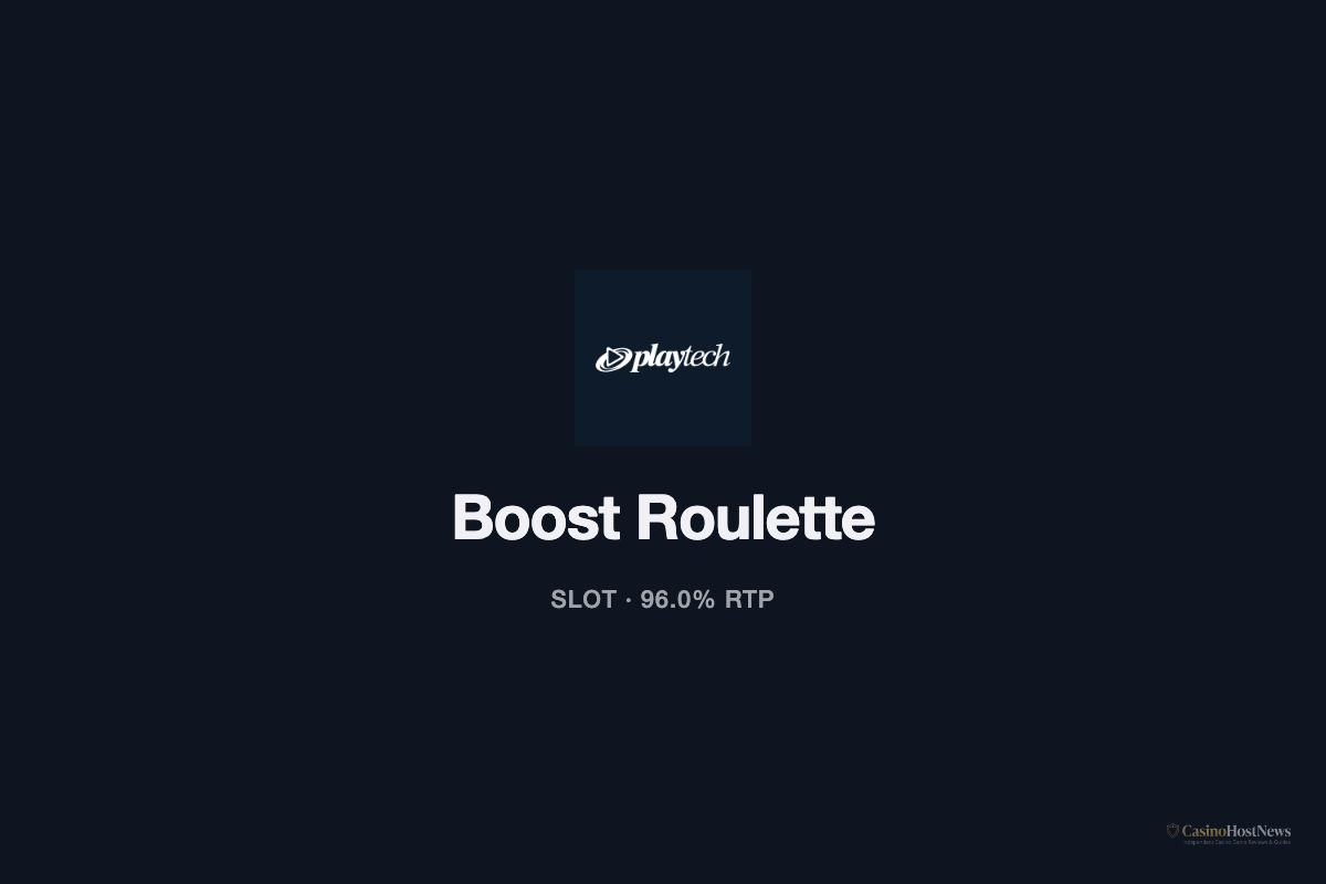 Boost Roulette slot technical specifications by playtech