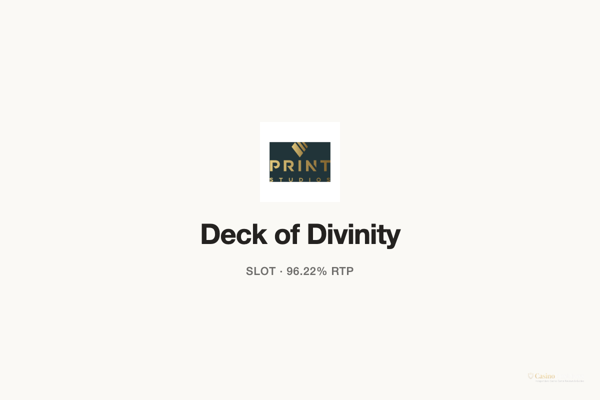 Deck of Divinity slot technical specifications by print-studios