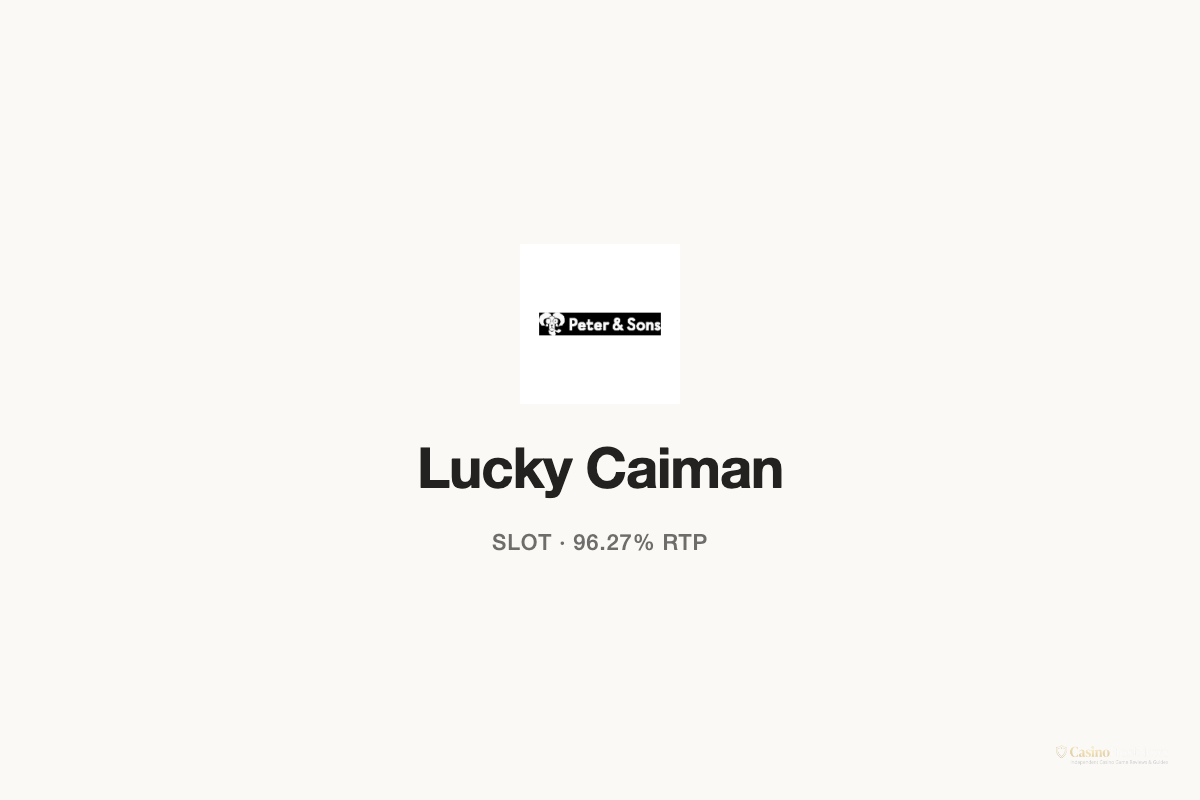 Lucky Caiman slot technical specifications by peter-sons
