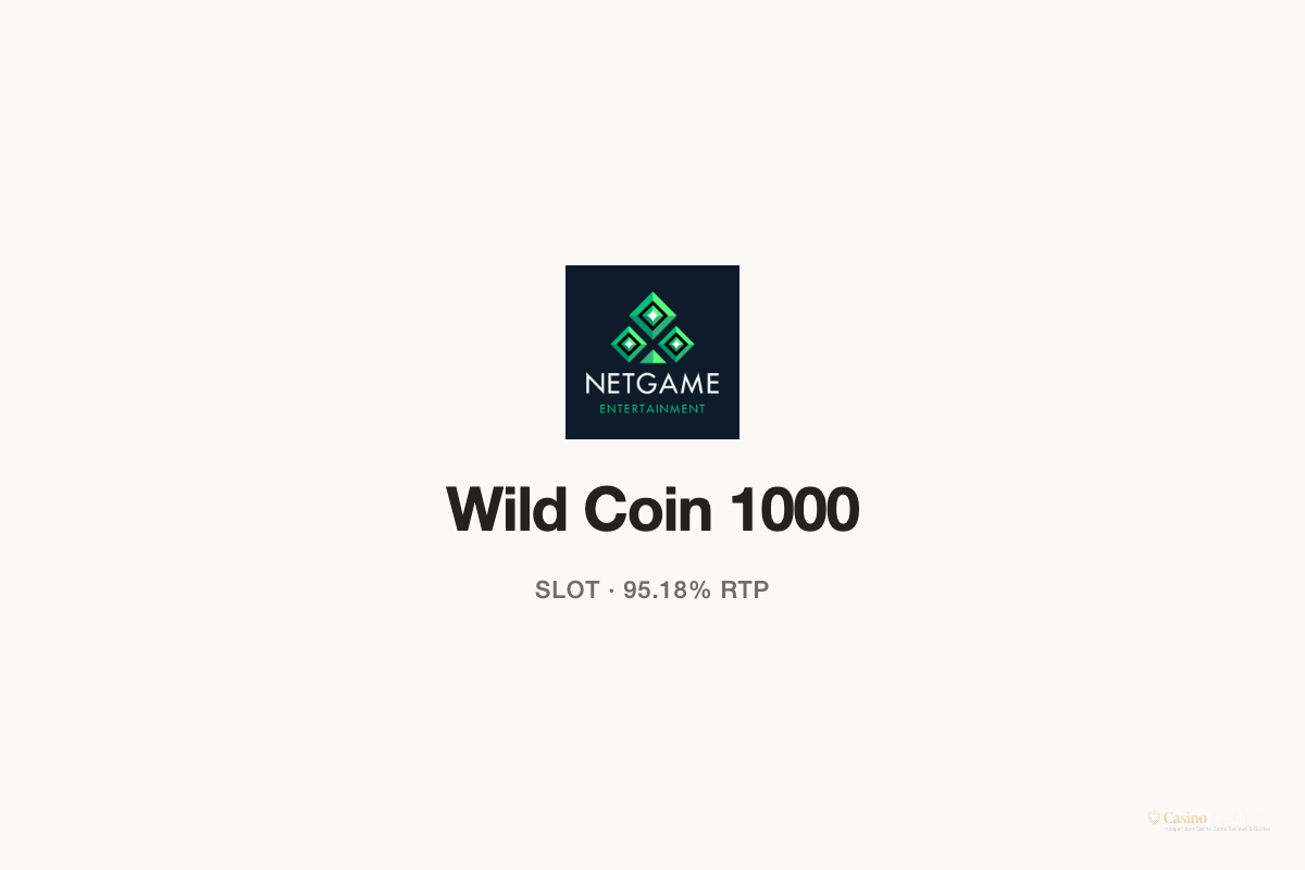 Wild Coin 1000 slot technical specifications by netgame-entertainment